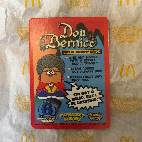 Adult Happy Meal Toy Don Bernice 2023 Kerwin Frost McNugget Buddies - Picture 7 of 10